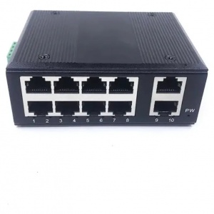 switch industrial con riel DIN para tablero electrico 10 puertos 10/100M 5V-58V,...