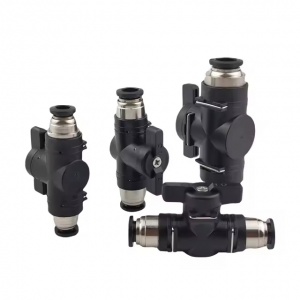 conector de junta rápida neumática, válvula de mano para girar, interruptor Manu...