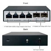 Switch Gestionable Industrial de 6 puertos onti - mini, dispositivo web de 2.5gbps de 2 * 10g SFP + L2 -, conmutador gestionado, 6 puertos l2, 2.5gbps