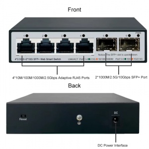 Switch Gestionable Industrial de 6 puertos onti - mini, dispositivo web de 2.5gb...