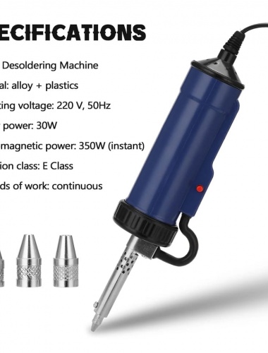 Succionador de estaño eléctrico portátil automático